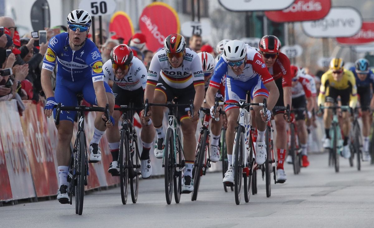 Fabio Jakobsen (Deceuninck-QuickStep) was able to start his celebrations early