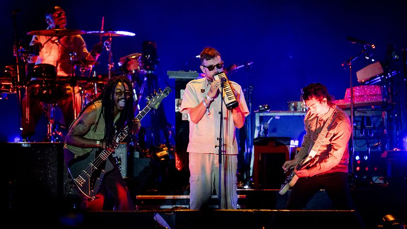 MADRID, SPAIN - SEPTEMBER 20: The band Gorillaz during their performance at the Pulse of Gaia Festival, at the Universidad Autonoma, on September 20, 2025, in Madrid, Spain. Gorillaz, the iconic virtual band led by Damon Albarn and Jamie Hewlett, is in the spotlight this 2025 for the announcement of their new album, "The Mountain," which will be released worldwide on March 20, 2026 through their own label, KONG. The band is celebrating its 25th anniversary with special concerts in London and the tour to present the new album, which in 2026 will tour Manchester, Birmingham, Dublin and culminate at Tottenham Hotspur Stadium in London. (Photo By A. Perez Meca/Europa Press via Getty Images)