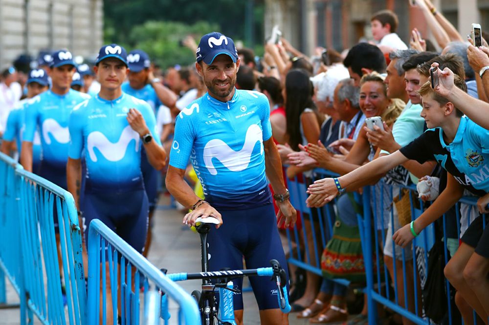 Movistar team take the stage at the Vuelta a Espa&ntilde;a team presentation