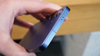 Samsung Galaxy S24 Plus hands on top handheld angled