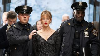 Shae being arrested for allegedly bribing a juror in Matlock Season 2x11