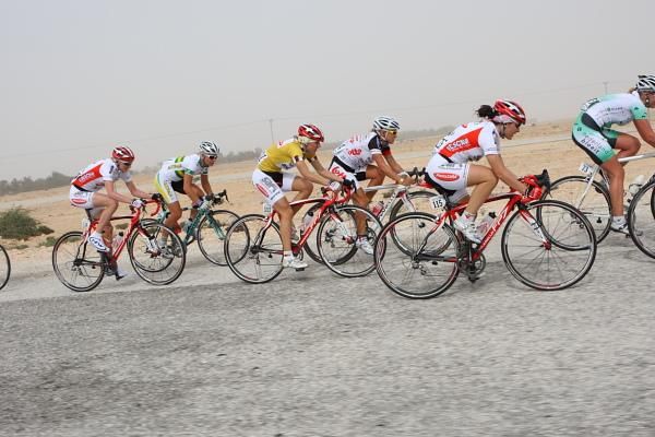 Her team tried to look after her, but it was too hard in the conditions for Rasa Leleivyte (Safi Pasta)