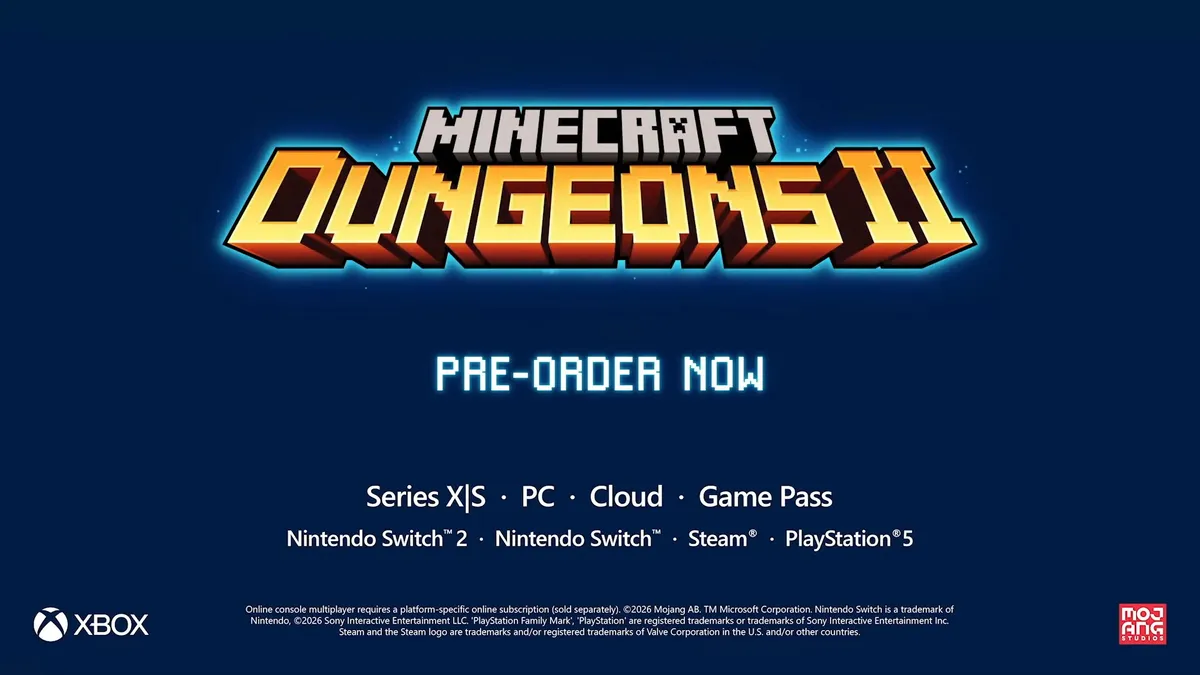 Анонс выхода Minecraft Dungeons 2 на консоли Nintendo Switch 2