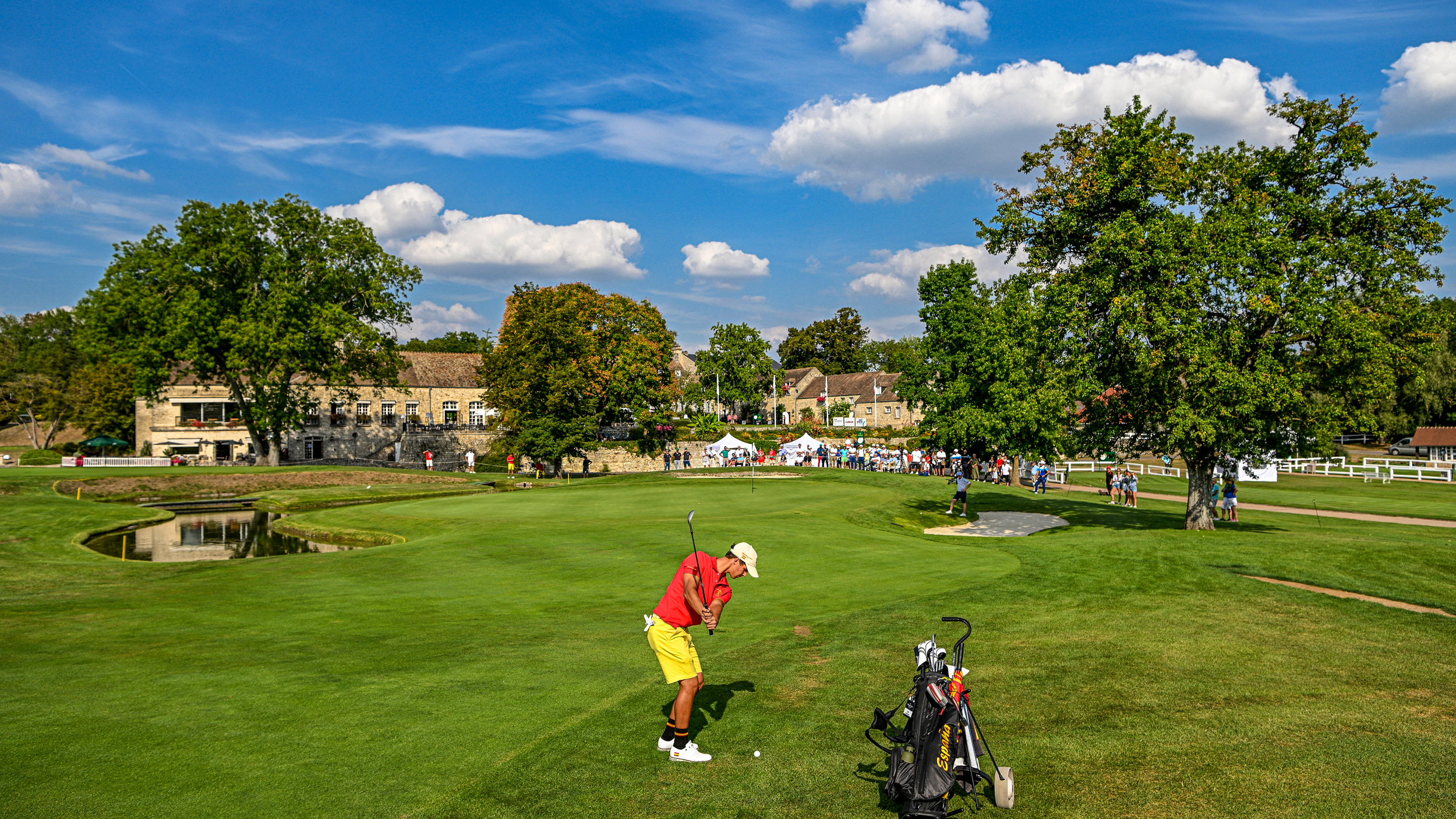 A general view of the 18th hole at Golf de Saint-Nom-la-Bret&amp;egrave;che