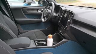 View of the front cabin in the Volvo C40 Recharge
