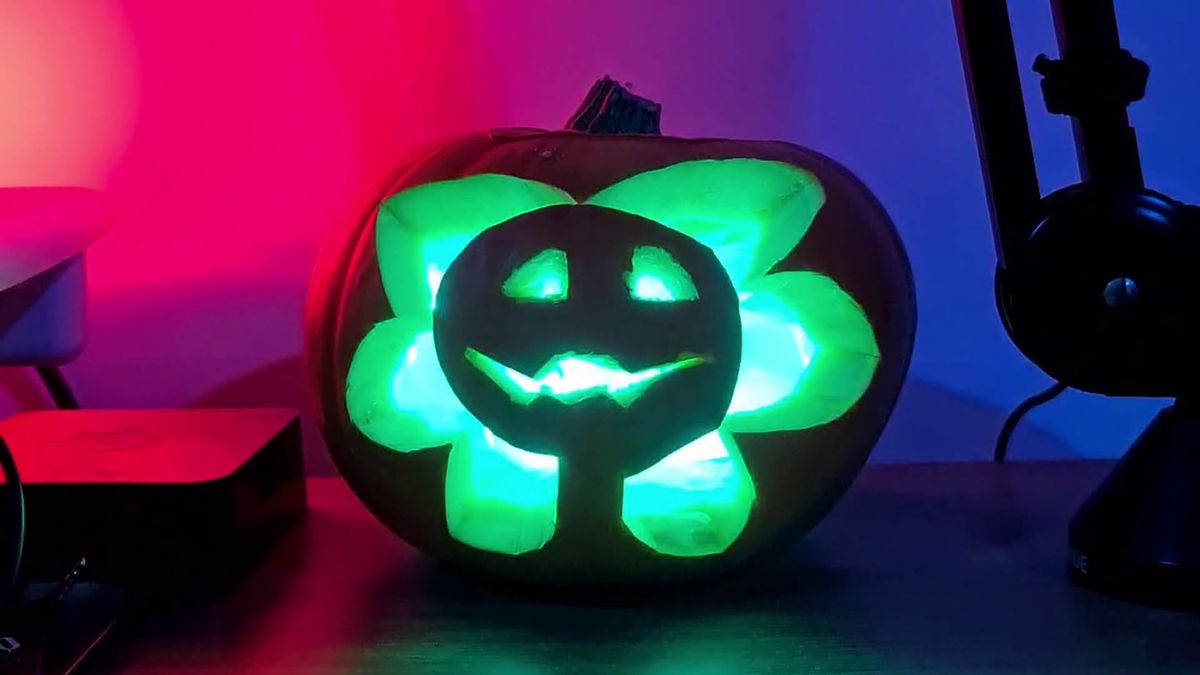 An RGB pumpkin in the flesh