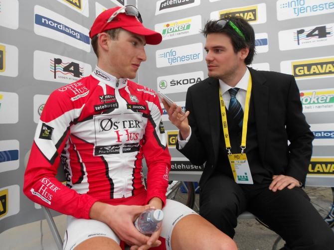 Best young rider Sven Erik Bystrom interviewed by Petter Tenstad of Procycling.no