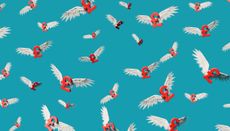 Corporate raiders concept with pound sign and flying birds