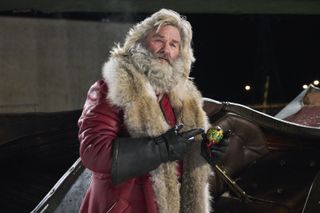 Kurt Russell wears a red Santa suit in 'The Christmas Chronicles'