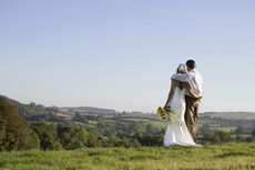 Newly weds on wedding day