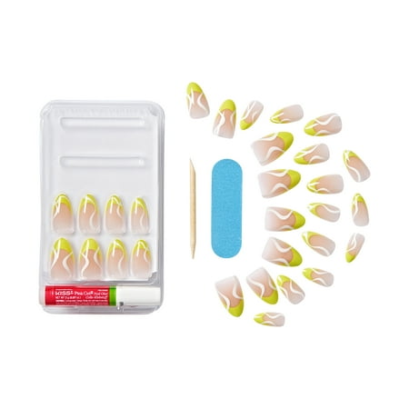Kiss Voguish Fantasy, Press-On Nails, We Ready, Beige, Medium Almond, 28 Count