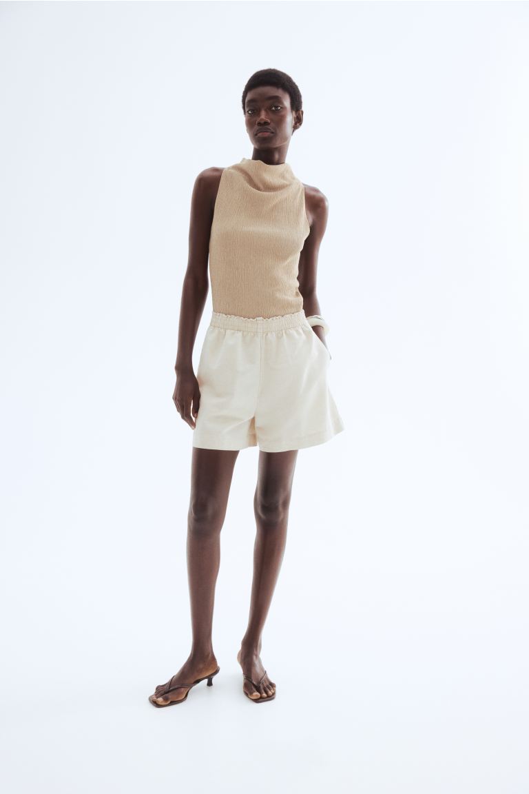 Linen-Blend Shorts