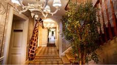 The lobby and staircase at The Old Bell Hotel