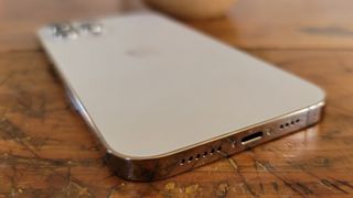 iPhone 12 Pro Max bottom showing Lightning port