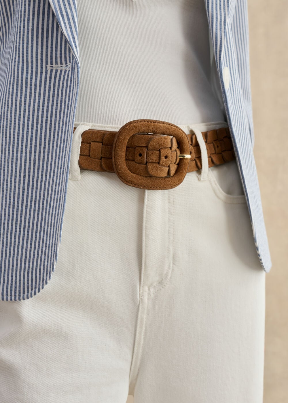 Abbie Suede Woven Belt