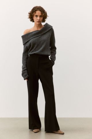 Flared Jersey Trousers