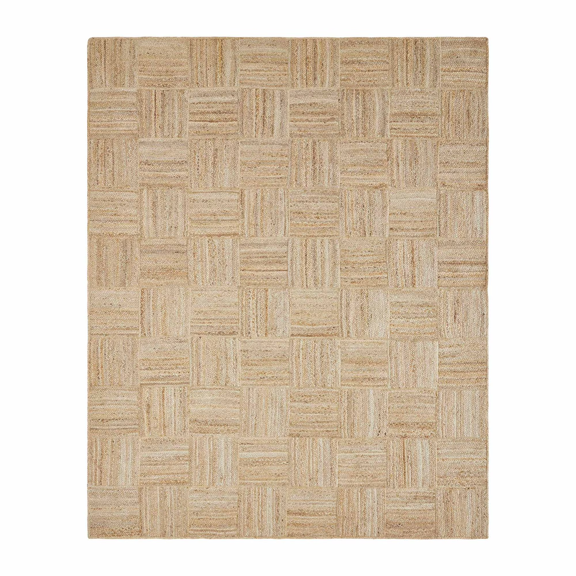a natural colored jute rug