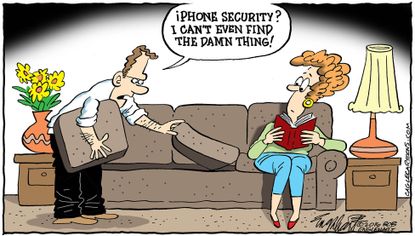 Editorial Cartoon U.S. Apple Security