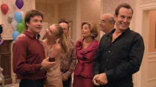 The cast of Arrested Development on Season 3 Episode 3.