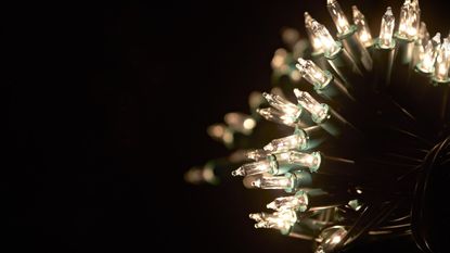 Christmas tree lights in a bundle