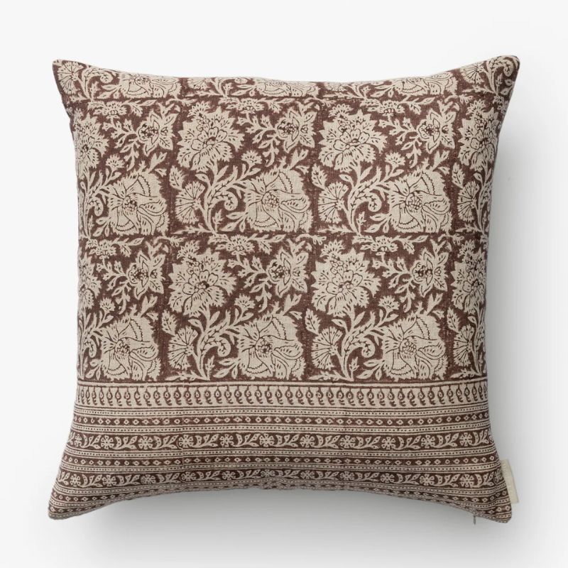 brown patterned cushion