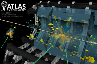 CERN shared this visualization of one of the events in the new Higgs dataset.