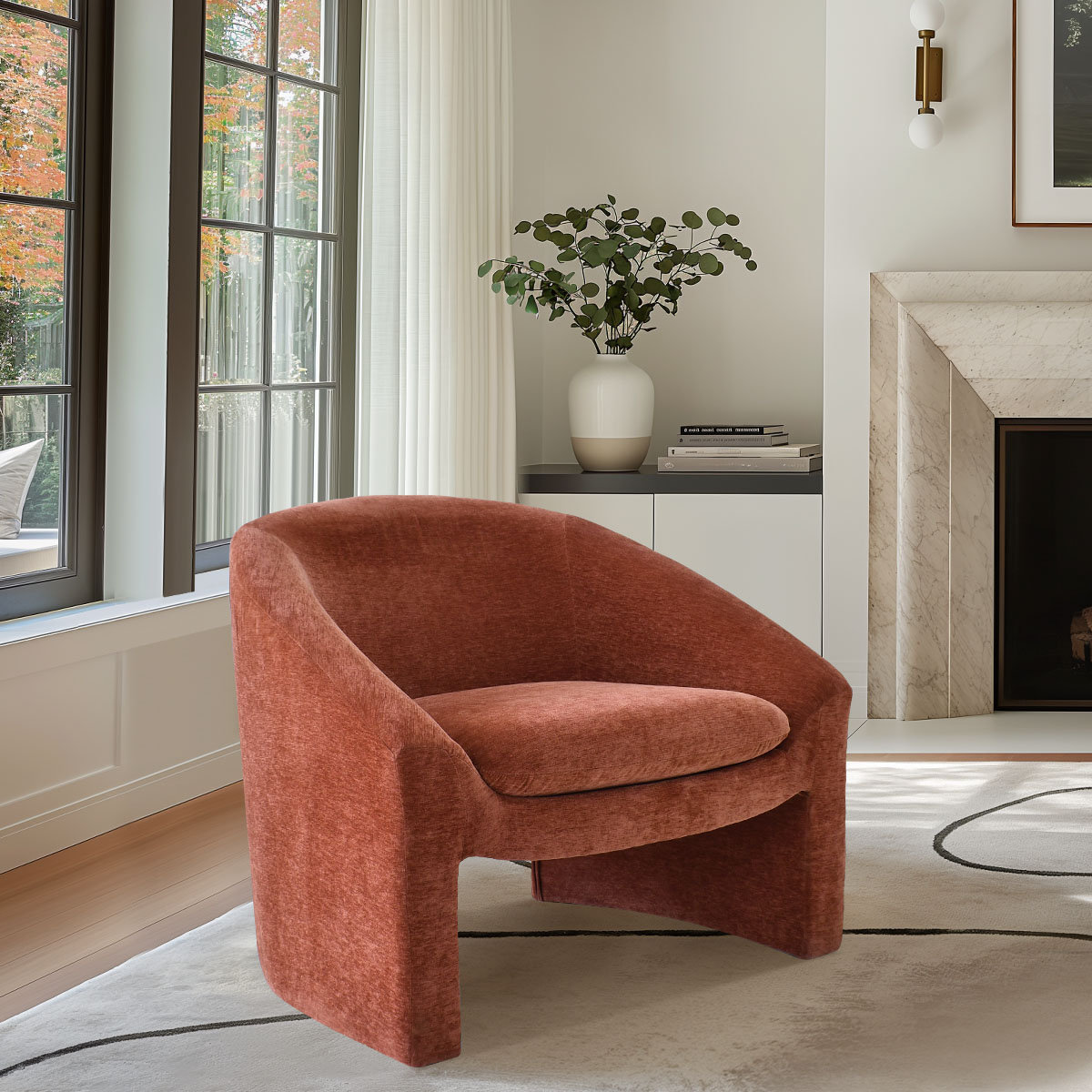 Steven Chenille Barrel Chair