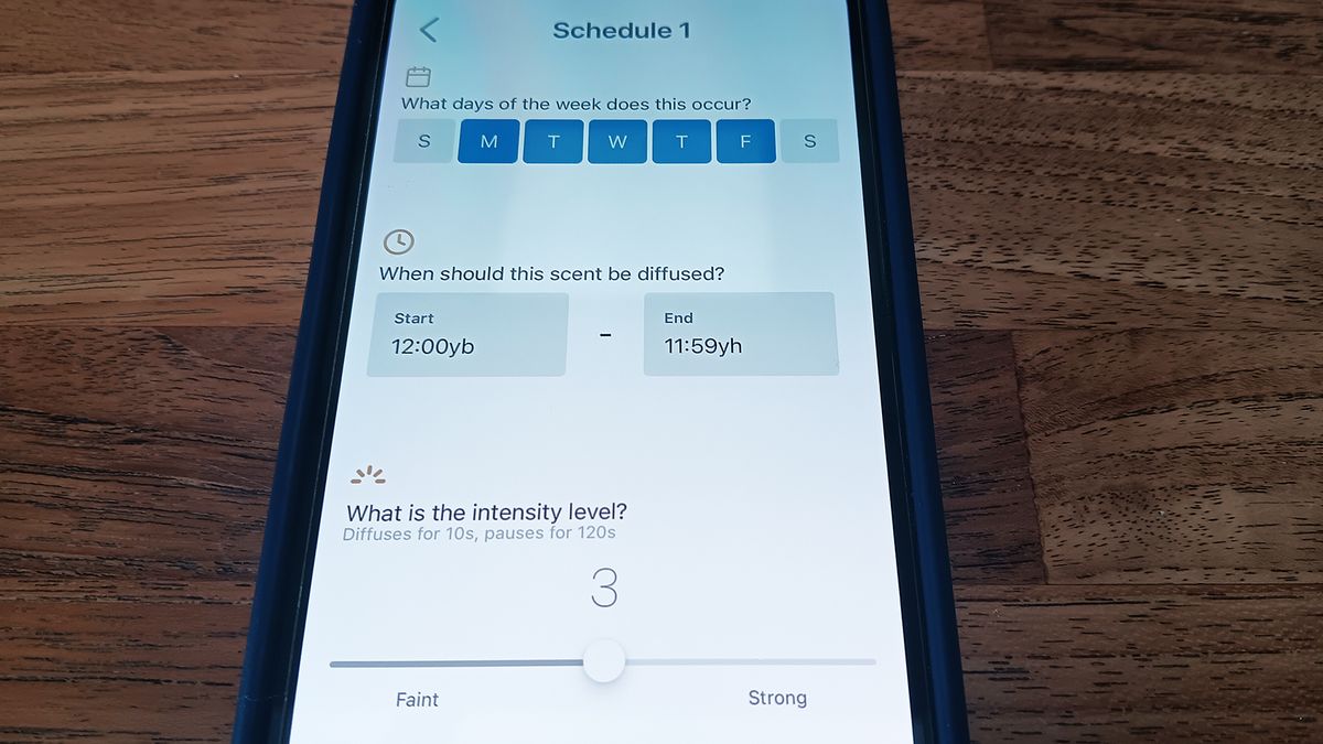 AromaTech app display