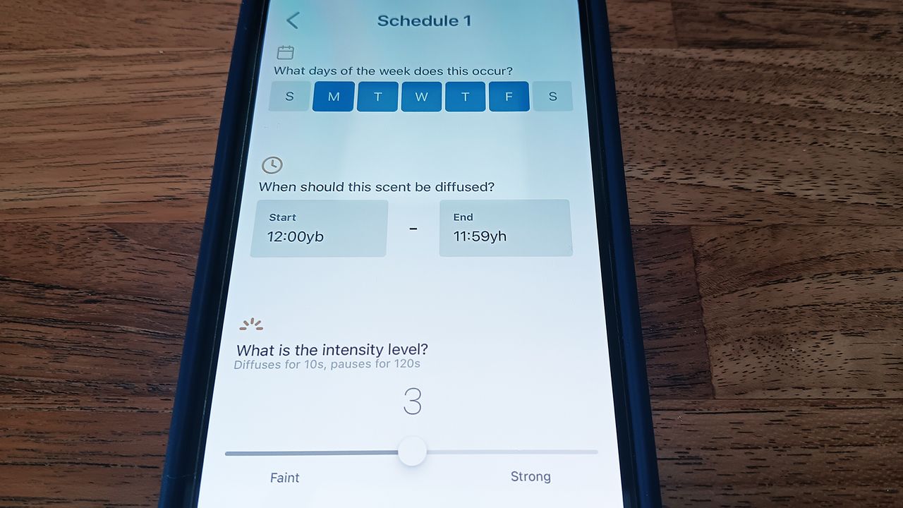AromaTech app display