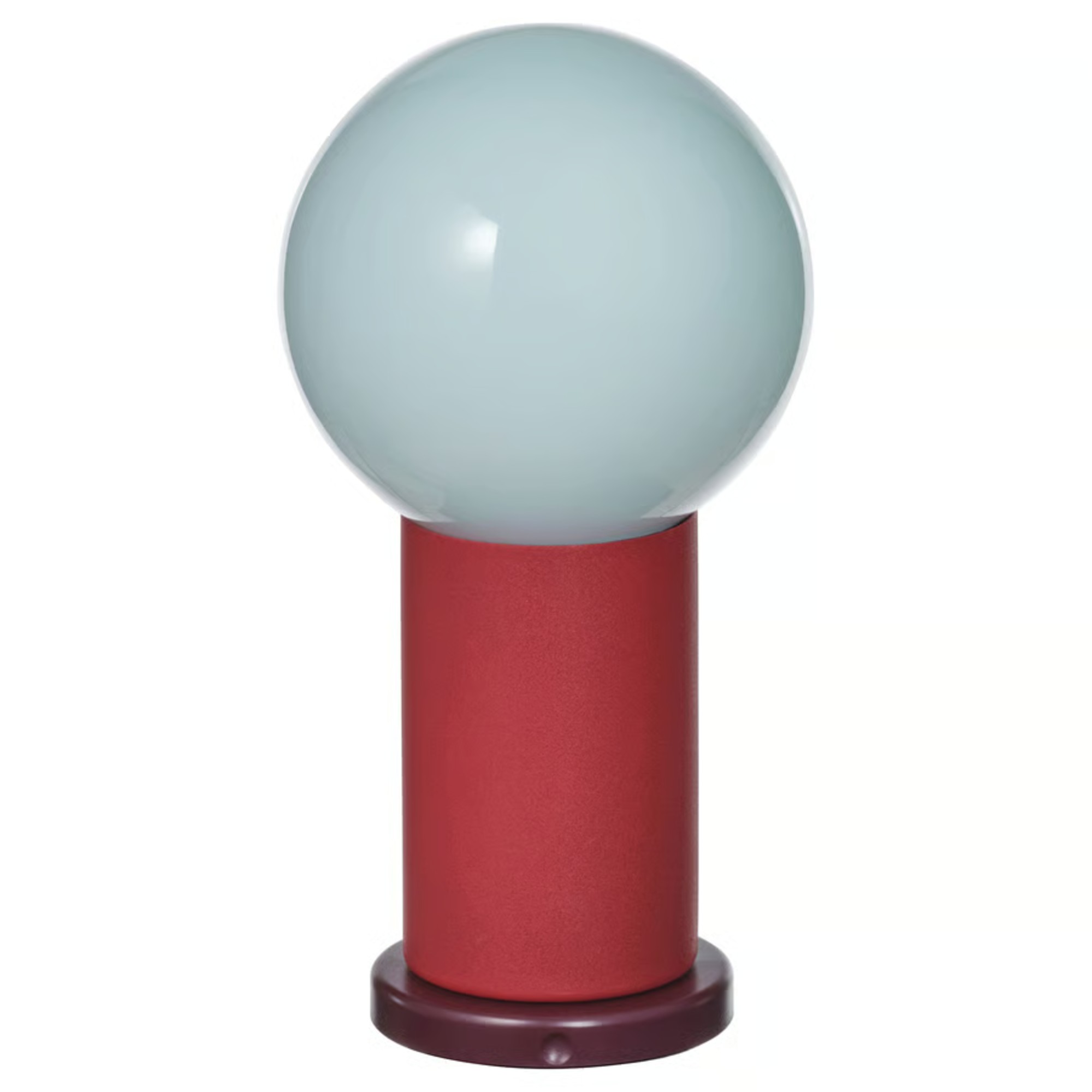 IKEA PS 2026 LED portable lamp, battery-operated dimmable red light blue