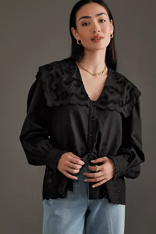 Blusa con bordado de algodón