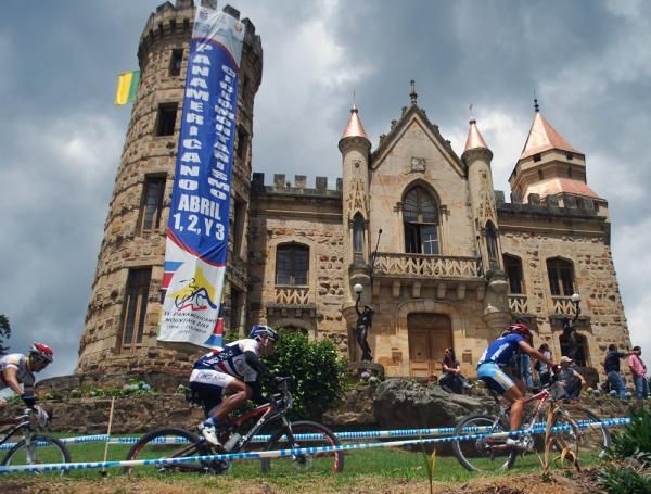 The cross country course went right past a castle.