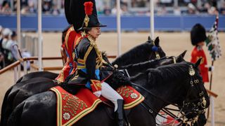Princess Anne during Trooping the Colour on June 17, 2023