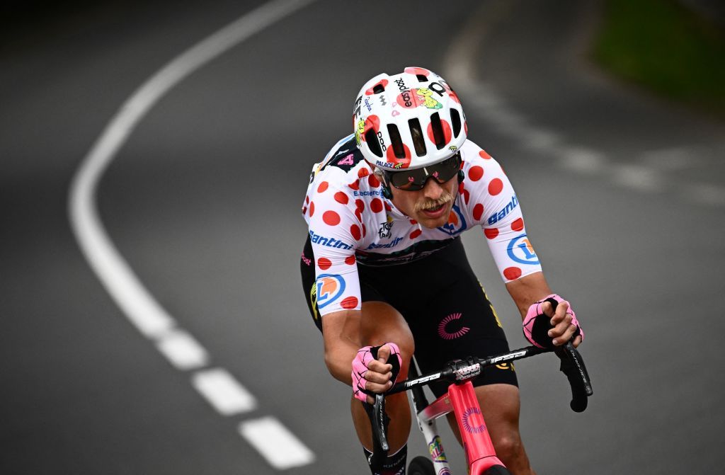 EF EducationEasypost teams Danish rider Magnus Cort Nielsen cycles in a breakaway during the 5th stage of the 109th edition of the Tour de France cycling race 1537 km between Lille and Arenberg Porte du Hainaut in northern France on July 6 2022 Photo by Marco BERTORELLO AFP Photo by MARCO BERTORELLOAFP via Getty Images