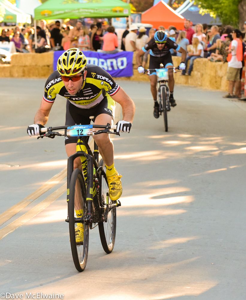 Jeremiah Bishop (Topeak-Ergon-Canyon) dropping Fernando Paez and setting himself up to ride solo for several laps