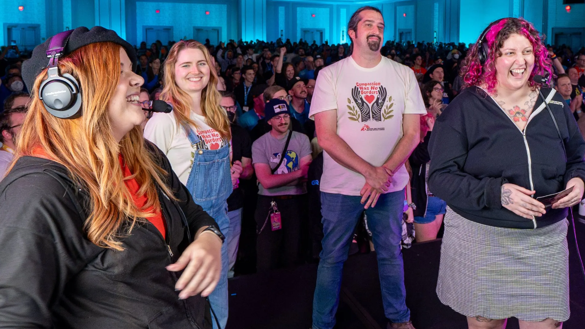 GDQ audience during the SGDQ 2026 finale with Doctors Without Borders and GDQ staff standing on stage