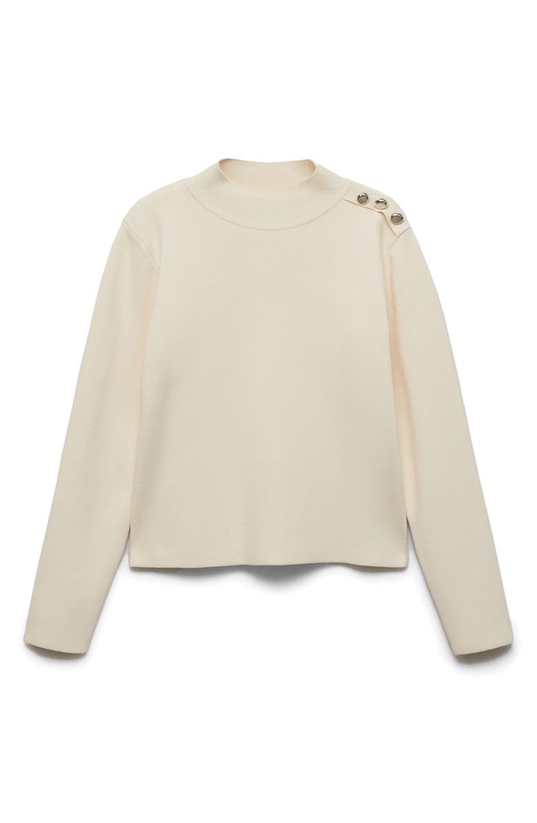 Button Trim Sweater
