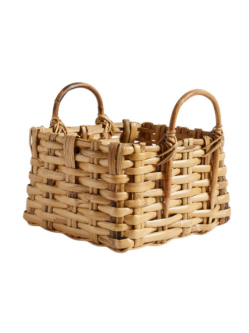 Artisan Rustic Handcrafted Utility Basket