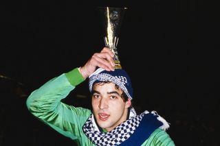 Tottenham goalkeeper Tony Parks celebrates after his heroics in the 1984 UEFA Cup final second leg against Anderlecht at White Hart Lane.