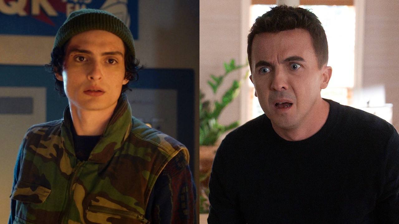 From L to R: Will in camo in Stranger Things, Malcolm looking horrified in Malcolm in the Middle: Life's Still Unfair.