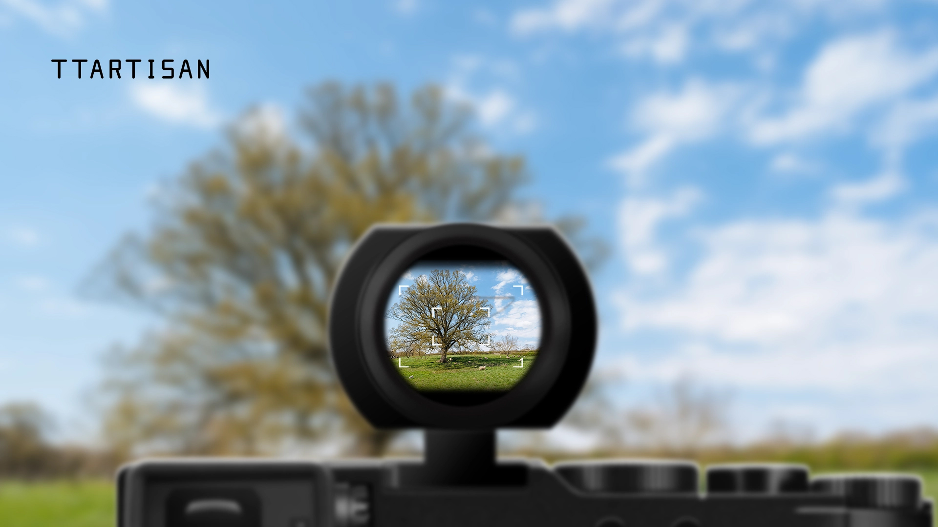 A photograph of the TTArtisan 35mm viewfinder