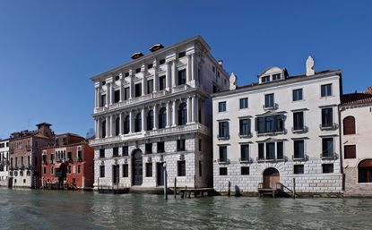 View from the Grand Canal of Fondazione Prada&#039;s new exhibition space, Ca&#039; Corner della Regina