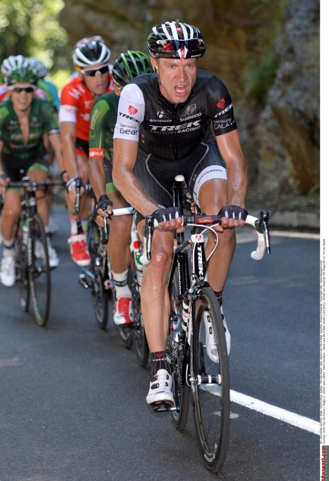 Jens Voigt (Trek) made the break again today