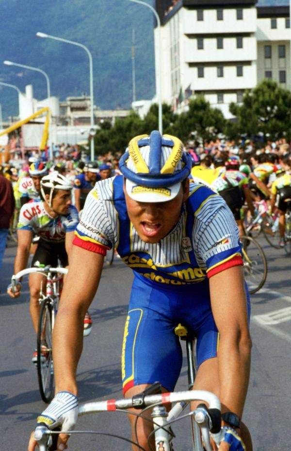 Bjarne Riis in the Castorama kit in 1991.
