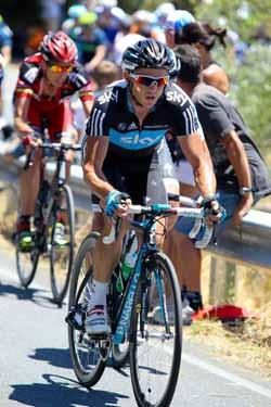 Simon Gerrans kept pace up Willunga Hill.