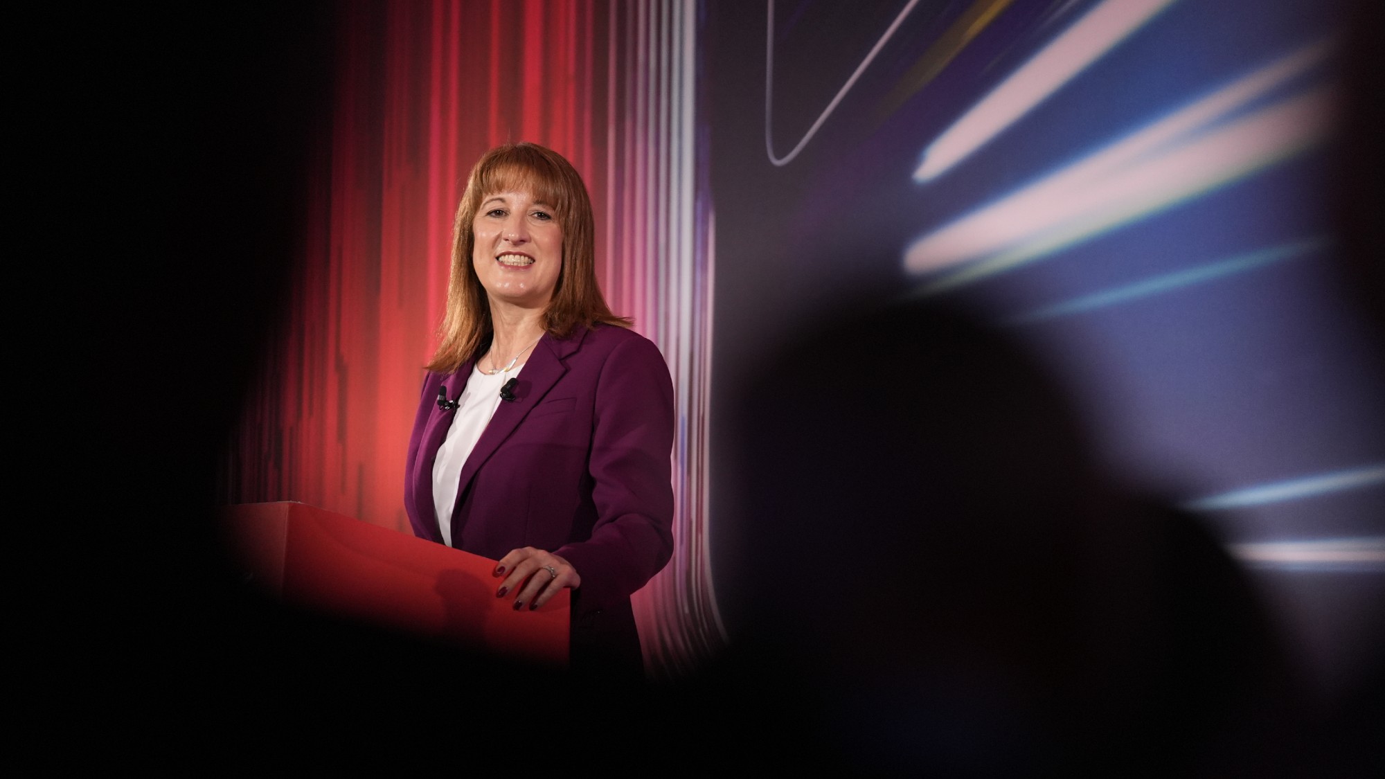 Rachel Reeves, speaks at the Regional Investment Summit at Edgbaston Stadium 