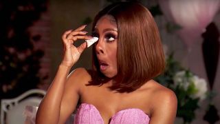 Candiace crying with her cryangle in RHOP