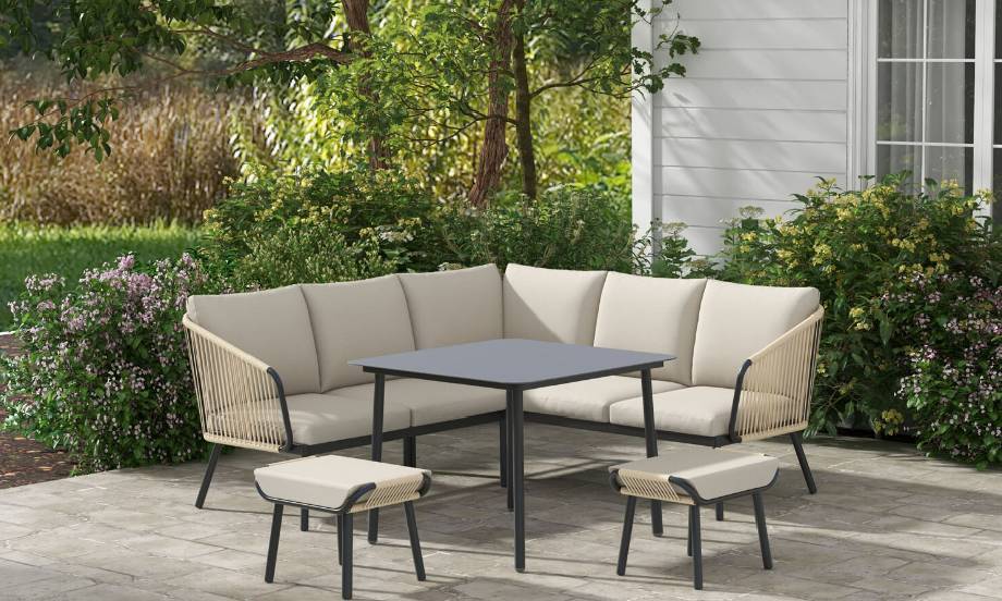 The Range. image of some garden seating on a patio