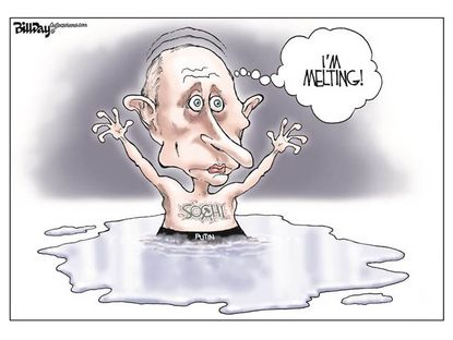 Editorial cartoon Putin Sochi weather
