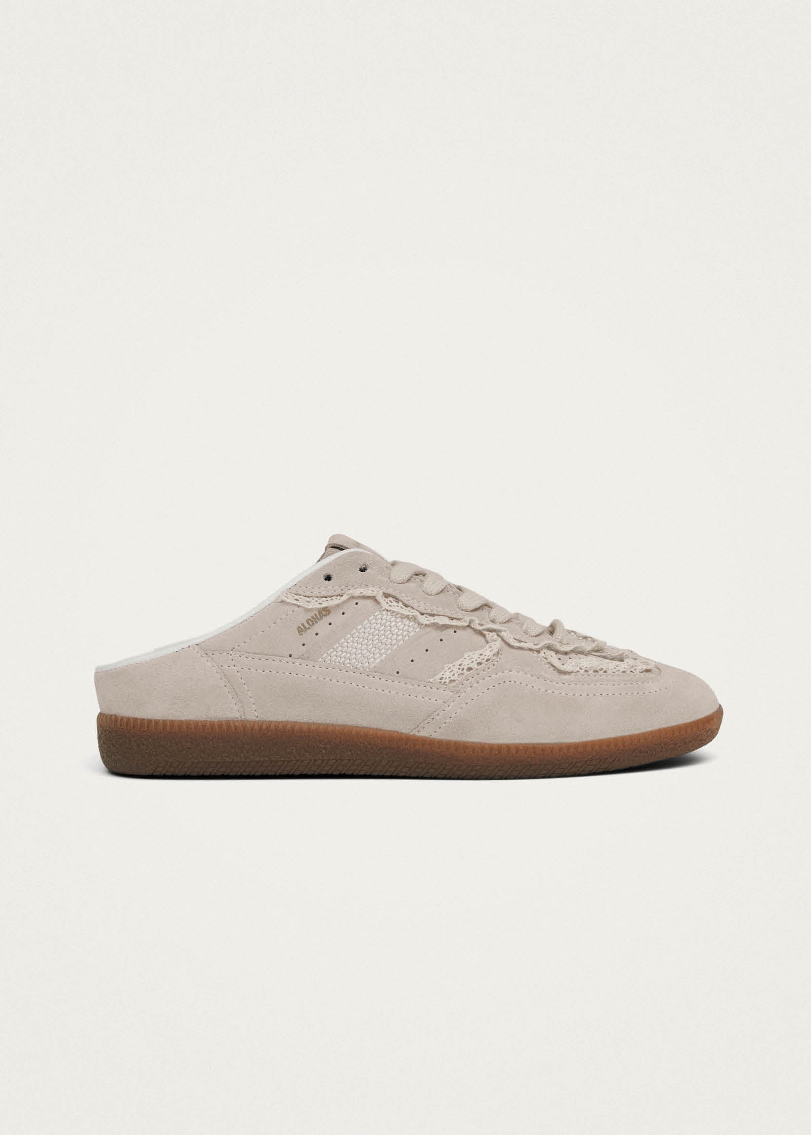 Tb.490 Mule Crochet Cream Leather Sneakers